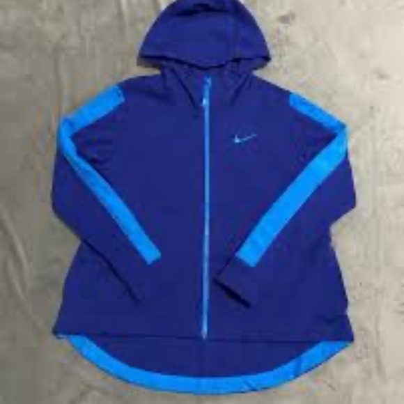 Nike‎ Blue Purple Full Zip Long Hoodie Varsity Stripe 
Workout Gym Running M - Picture 3 of 16